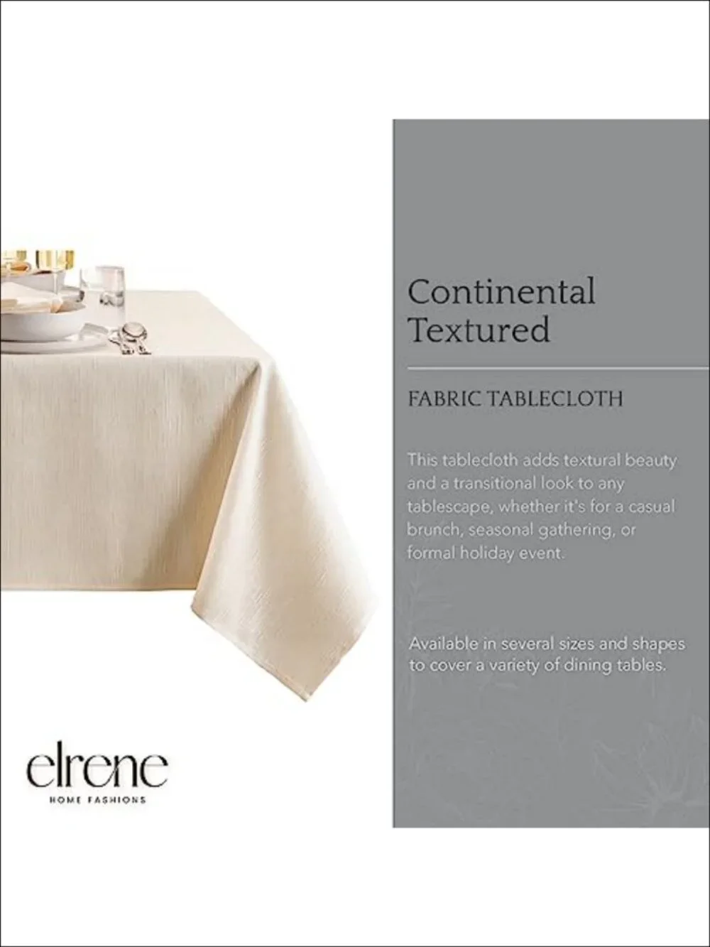 Water Resistant Slub Weave Tablecloth 60x120 Dining Table Cover